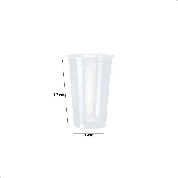Copo Descartável Transparente 500ml Orleplast  c/50unidades