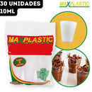 Copo Petit Copinho Santa Ceia Cálice Doces Brigadeiro Cristal Maxplastic - 10ml - pct 30 Unidades