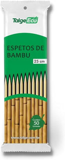 Palitos De Bambu Espeto Para Churrasco  - Talge 25cm | 50 unidades