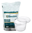 Pote Redondo Descartável 500ml Com Tampa - 24 Unidades Cor Transparente