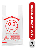 Sacola Plástica Branca 30x40 "Volte Sempre" 1,2KG