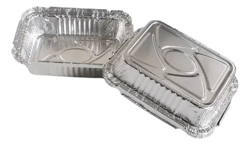 Pote de Alumínio Descartável C/ Tampa 500ml - 10un