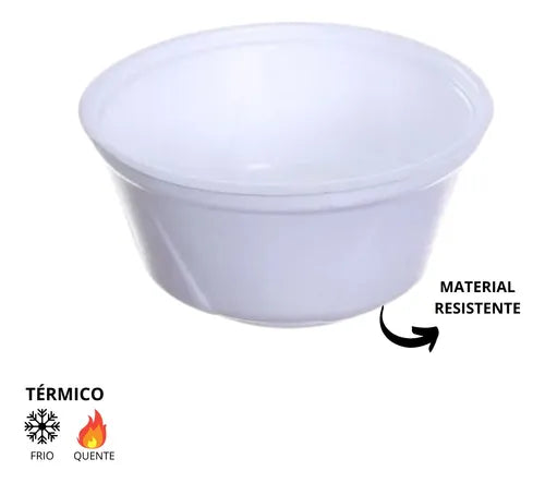 Pote Térmico Cumbuca Isopor Caldos Sopas Açaí 500ml 100und - Bom Apetite