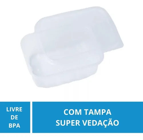 Kit Potes Descartáveis Marmita Freezer Microondas 350ml 24un