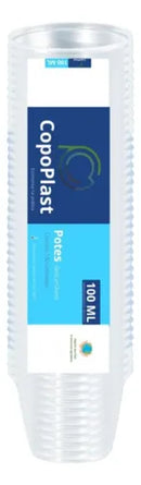 Pote De Plástico Descartável 100ml Pacote C/100 Unidades