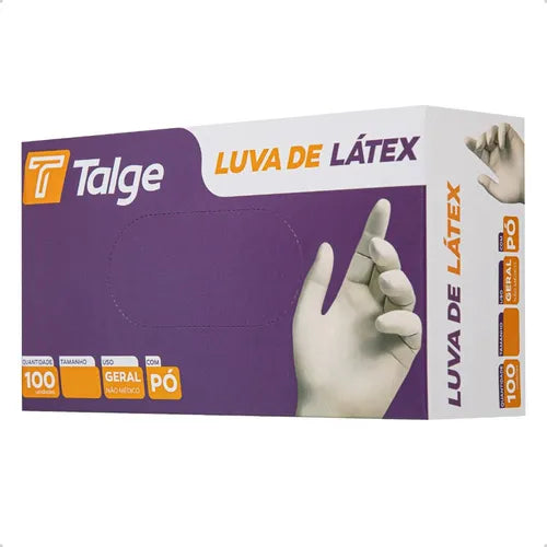 Luvas Descartáveis Látex - Talge | 100 Unidades