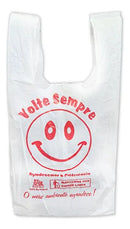 Sacola Plástica Branca 30x40 "Volte Sempre" 1,2KG