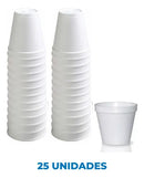 Copo Térmico Isopor Bebidas Quentes 180ml Com 25 Unidades