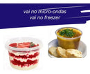 Pote Para Bolo 1000ml Freezer Microondas Com Tampa 24Und