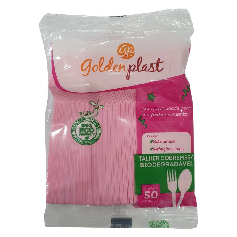 Talher Sobremesa Biodegradável - 50 Unidades ( Garfo )