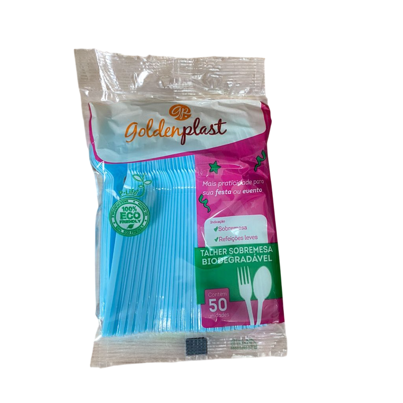 Talher Sobremesa Biodegradável - 50 Unidades ( Colher )