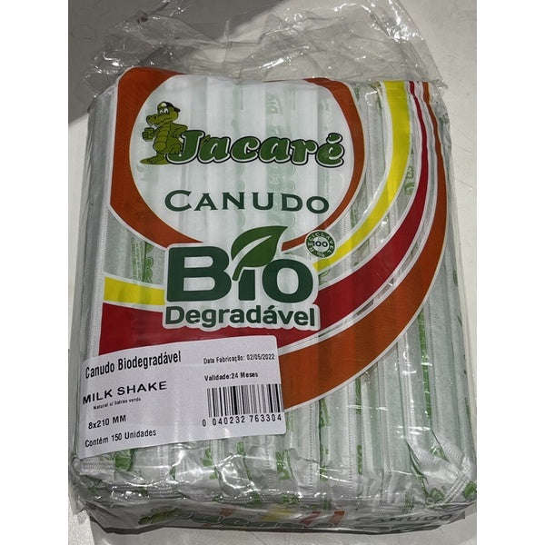 Canudo 5x250mm Biodegradável Transparente 250un