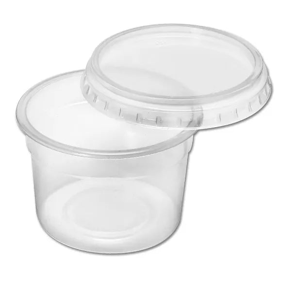Pote Para Bolo 350ml Freezer Microondas Com Tampa 24Und
