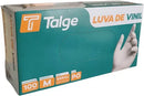 Luva de Vinil Sem Pó e com Pó Descartável - Talge | 100 unds